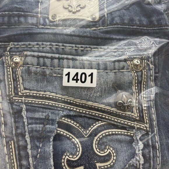 Rock Revival Zed Straight Jeans Distressed Faded Medium Wash Men’s Size 36 - Picture 13 of 13